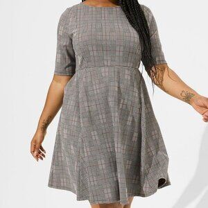 Mini Double-knit Jacquard Skater Dress